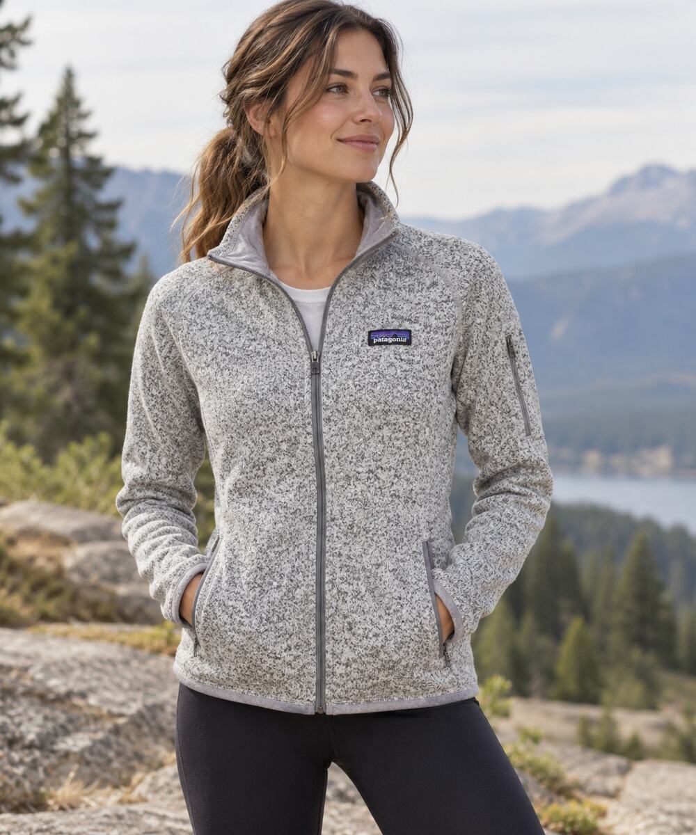 Patagonia Gray Heather Better Sweater Full Zip Fleece Jacket Women's Large